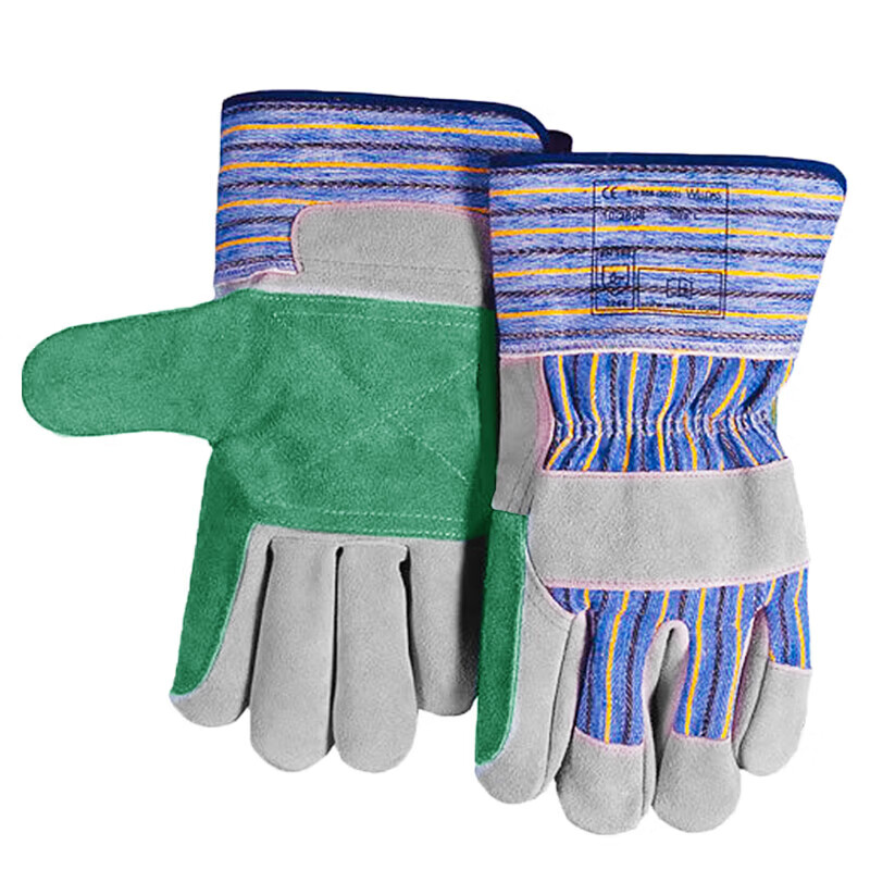 威特仕（WELDAS） 10-2806 牛二层A级颈皮全双层皮掌款 牛皮焊接手套 XL （单位：对）  