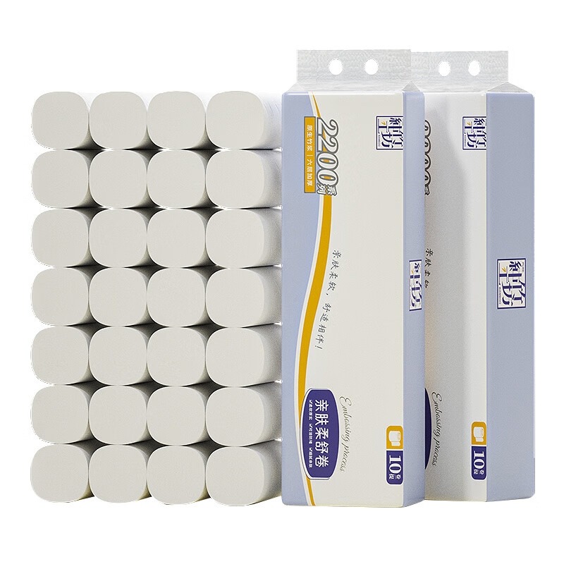 纯竹工坊 CZGF-5540 亲肤柔舒圆卷纸 10卷/提 （单位：提）