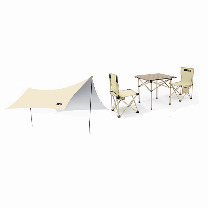 探险者（TAN XIAN ZHE） TXZ-SRGTM001+TXZSRGZDZ001+TXZ-SRGZDY001+TXZ-SRGYDC001 山如故系列户外组合 天幕加一桌两椅加营地车 （单位：套） 天幕328*298*188cm/桌52*50*52cm/椅39*39*63-33cm/车72*46*66-93cm 嫩黄