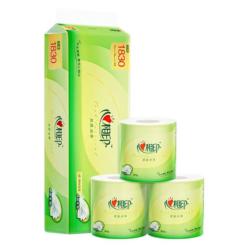 心相印 BT2010 茶语丝享卷纸 183g/卷 10卷/提 （单位：提） 新老包装随机发货