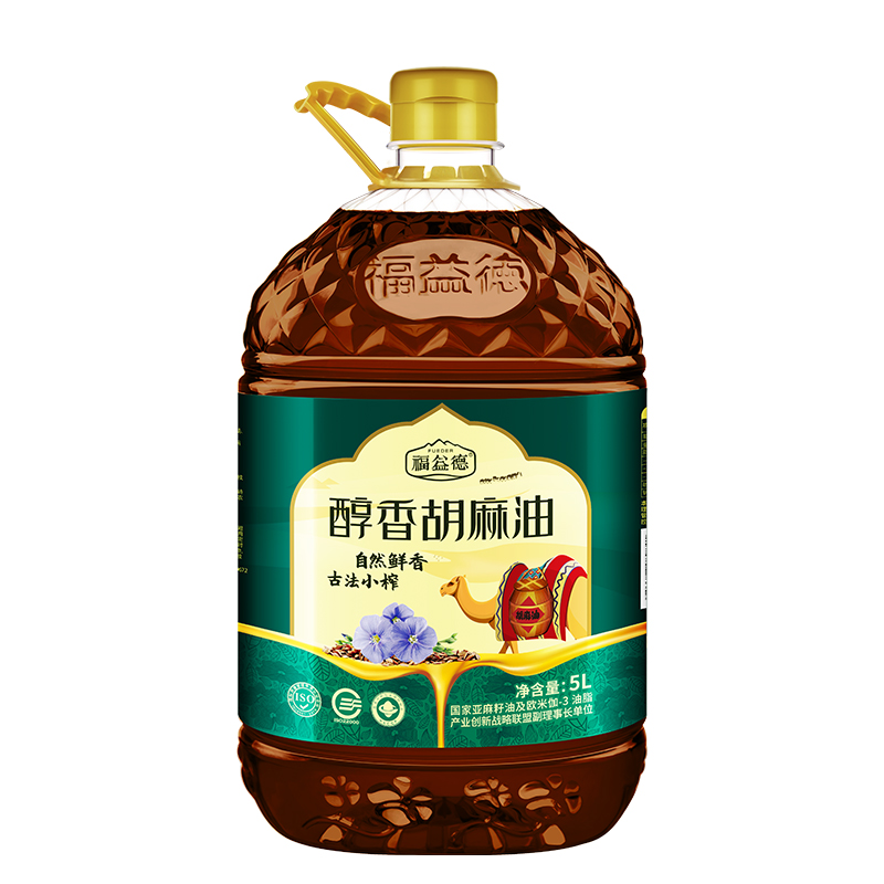 福益德 醇香 非转基因胡麻油 5L （单位：桶）