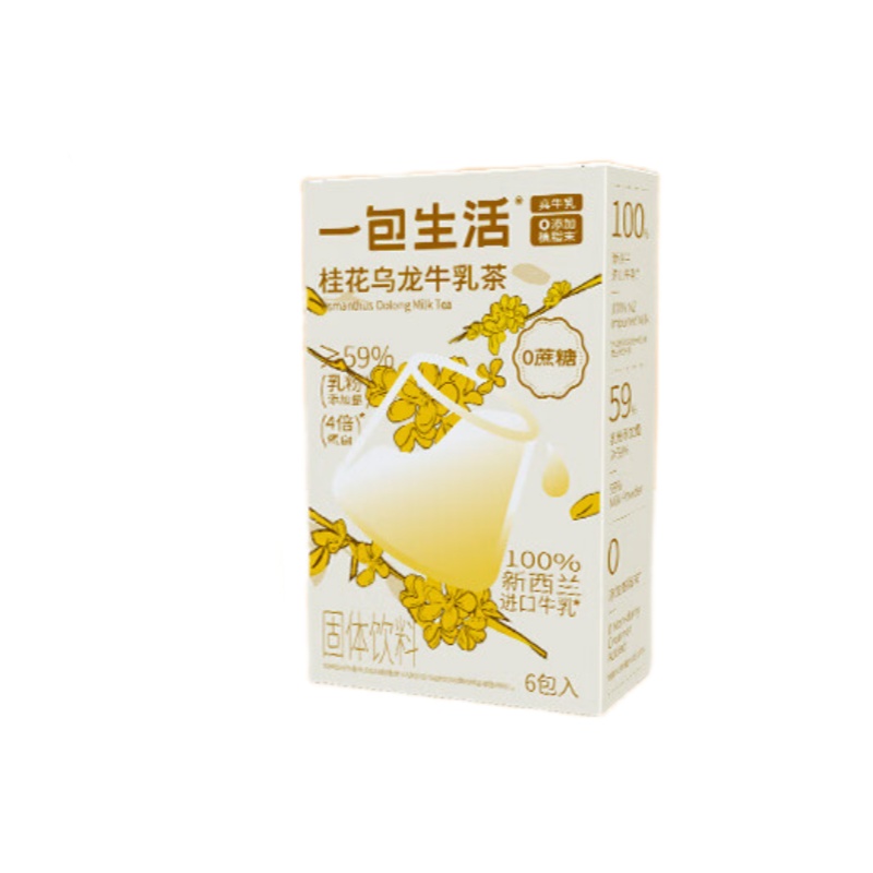 一包生活 桂花乌龙 牛乳茶 22g/包 6包/盒 （单位：盒）