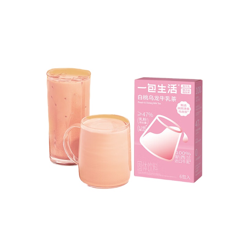 一包生活 白桃乌龙 牛乳茶 22g/包 6包/盒 （单位：盒）