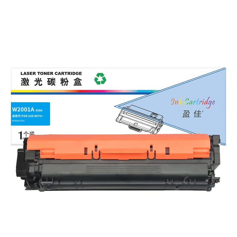 盈佳（Ink Cartridge） W2001A 粉盒 商专版 带芯片 6000页 （单位：支） 适用于惠普HP M751dn/751n 青色