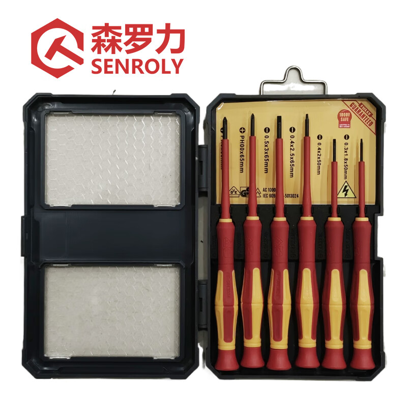 森罗力（SENROLY） SR-1006 微型双色柄螺丝批 6件套 （单位：套）