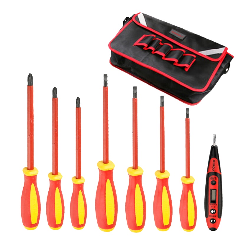 森罗力（SENROLY） SR-1109 双色柄螺丝批套装 9件套 （单位：套）