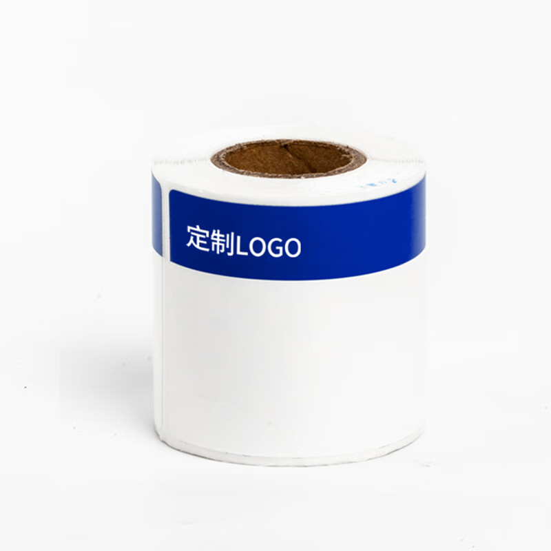 爱墨 E6-13070-500W 定制平面标签纸 130mm*70mm*500PCS （单位：卷） 白蓝