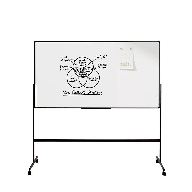 得力（deli） DP303 H型可升降双面白板 1800*900mm （单位：块） 黑色