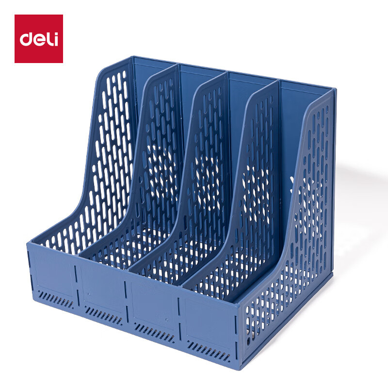 得力（deli） DP531 四联文件框 （单位：个） 蓝色