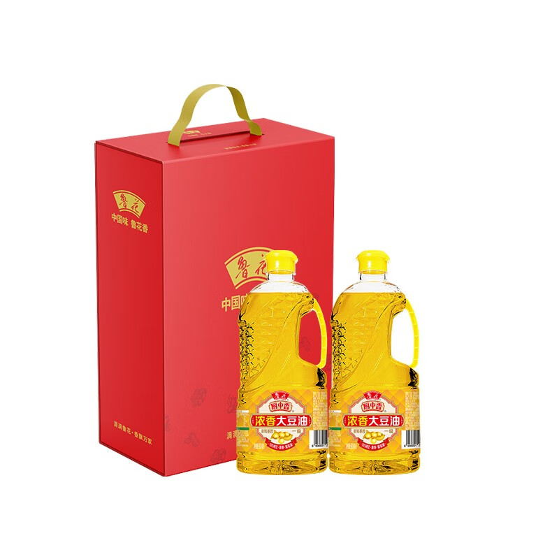 鲁花 礼盒D 浓韵臻品 浓香大豆油900ML*2 （单位：盒）