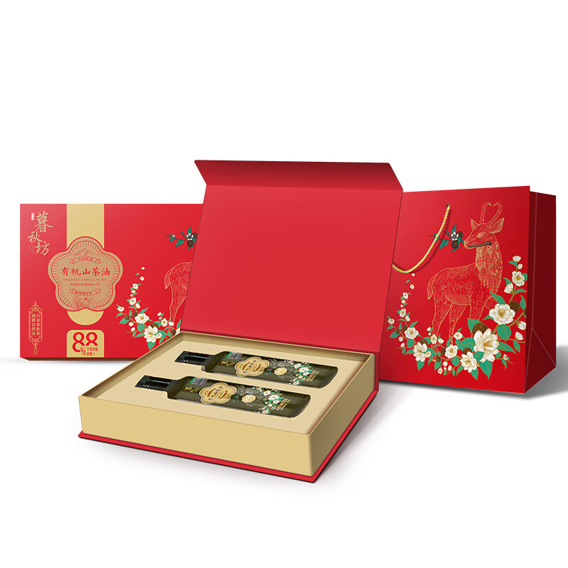 陇间柒月 暮秋坊 暮秋坊有机山茶油礼盒 500mL*2 （单位：盒）