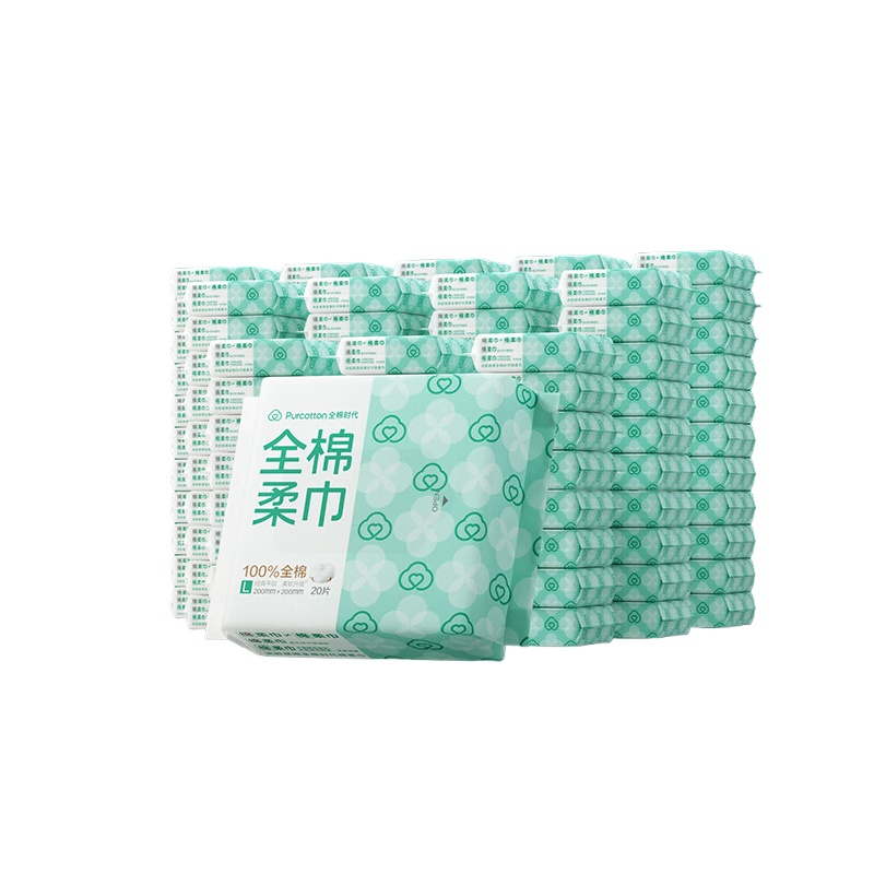 全棉时代 L码 便携全棉柔巾 200*200mm 20片/包 120包/箱 （单位：箱）