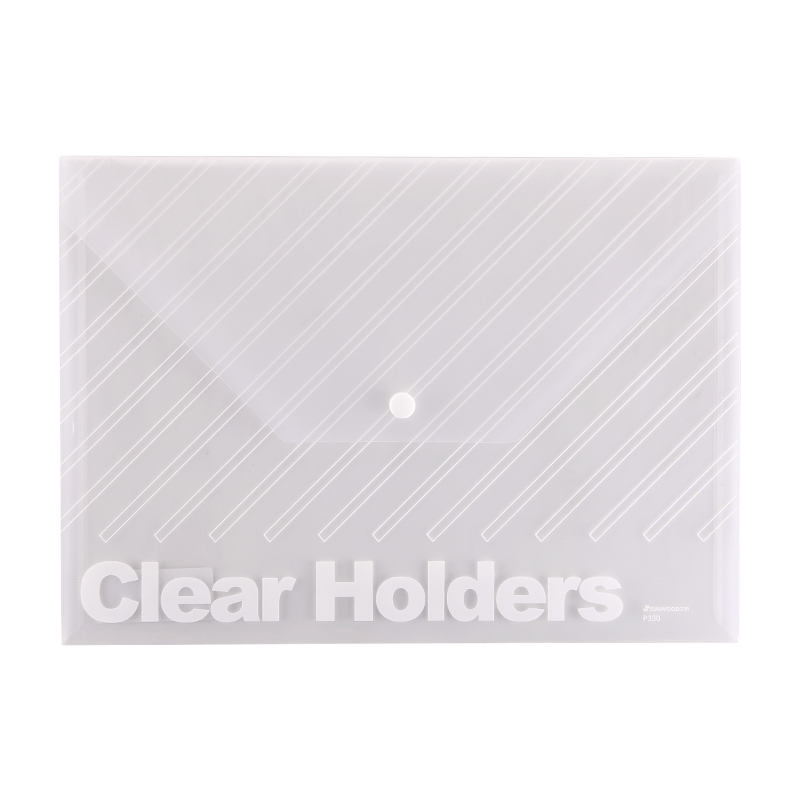 三木（SUNWOOD） P330 按扣文件袋 A4 （单位：个） 透明
