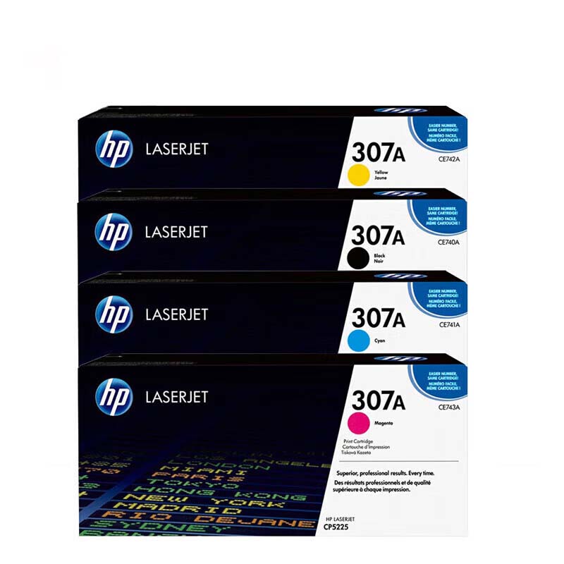 惠普（HP） CE740A 307A 硒鼓原装套装 28900页 4支/套 （单位：套） 适用于HP cp5225 cp5225n cp5225dn 四色