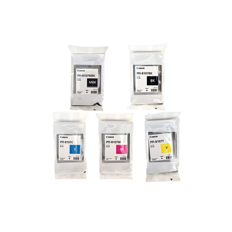 佳能（Canon） PFI-8107 原装墨盒套装 130ml/支 5支/套 （单位：套） 适用佳能IPF671/771/681/686/781/786绘图仪 5色