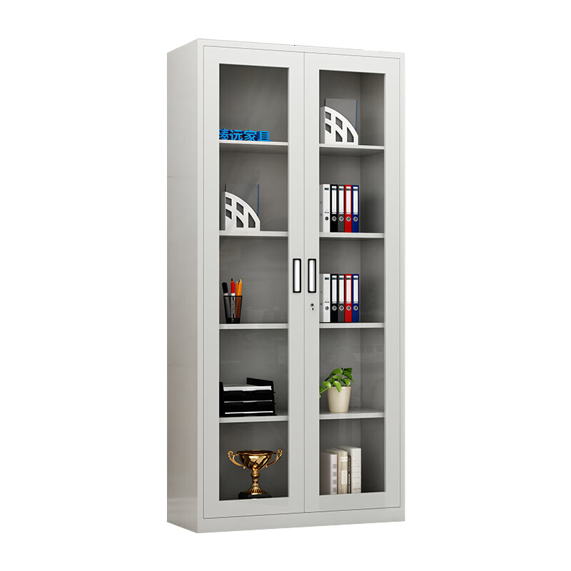 臻远 ZY-SY-04 文件柜档案柜 通玻文件柜 85*39*180cm （单位：台） 灰白色