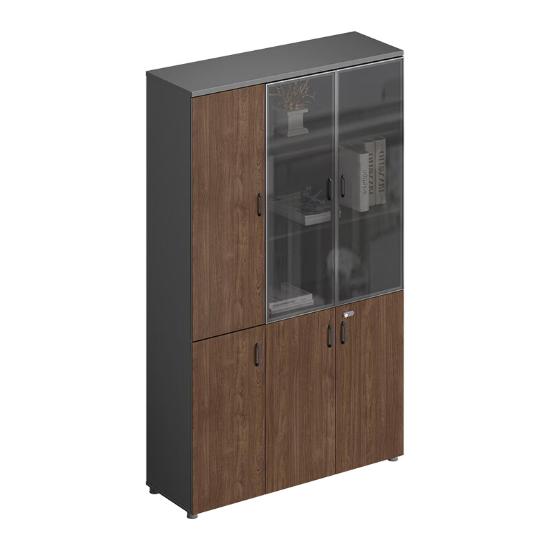 臻远 ZY-SY-179 文件柜 三门 120*40*200cm （单位：台） 胡桃色