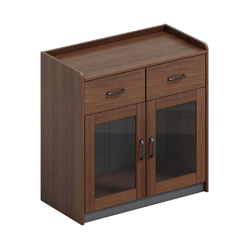 臻远 ZY-SY-187 文件柜两门矮柜 80*40*80cm （单位：台） 胡桃色