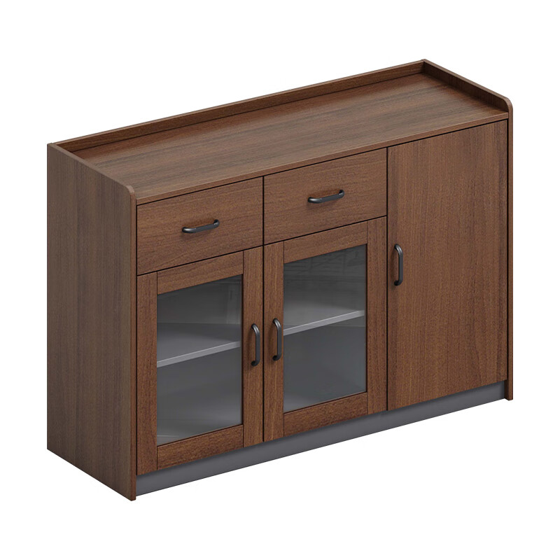 臻远 ZY-SY-188 文件柜三门矮柜 120*40*80cm （单位：台） 胡桃色