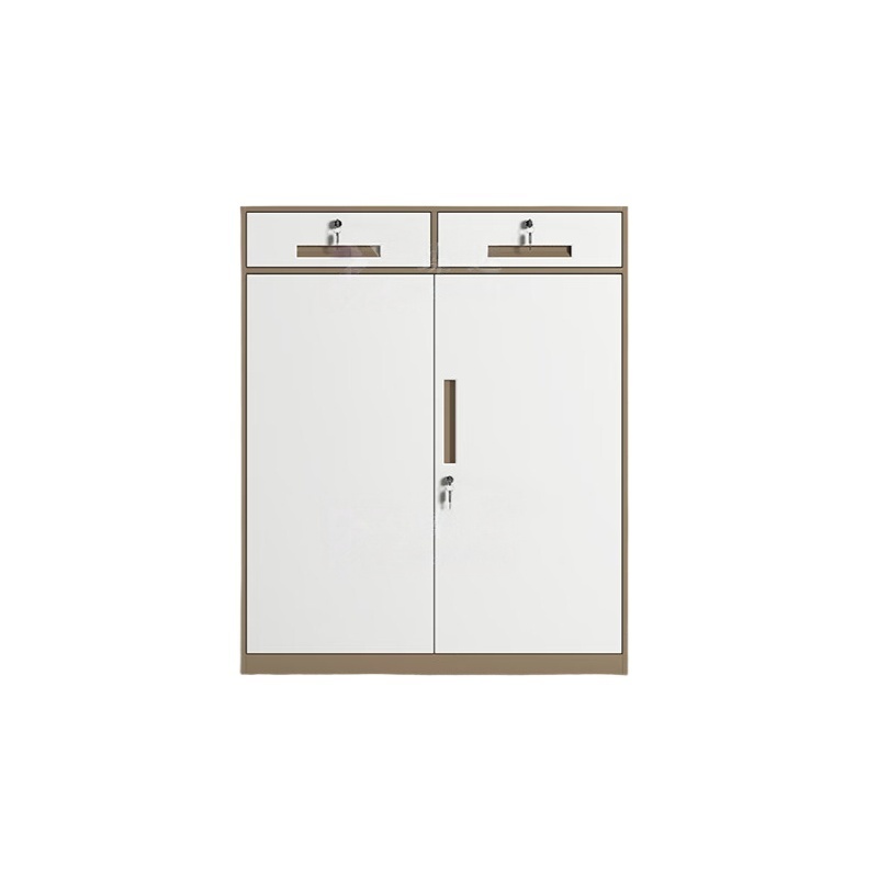 臻远 ZY-WJGC-17 二斗矮柜文件柜 900*400*1090mm （单位：组） 咖白套色