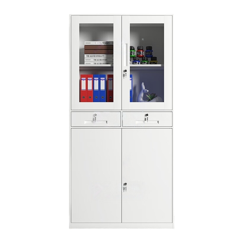 臻远 ZY-WJGC-20 中二斗文件柜 900*400*1850mm （单位：组） 纯白