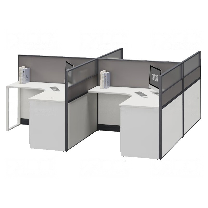 臻远 ZYGW-113 屏风工作卡位 T型四人位 2840*2880*1200mm （单位：组）