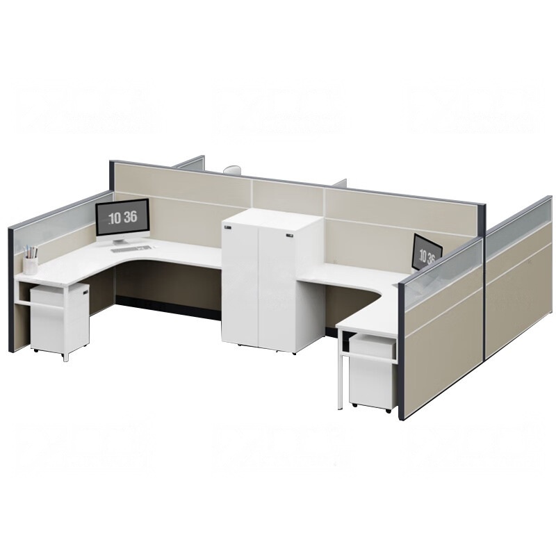 臻远 ZYGW-133 屏风工作卡位 含活动柜 3660*4120*1500/1200mm （单位：组）