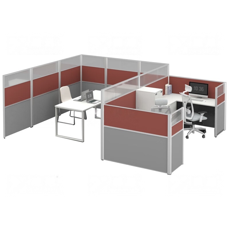 臻远 ZYGW-134 办公桌组合 含活动柜 4250*3300*1500/1200mm （单位：组）