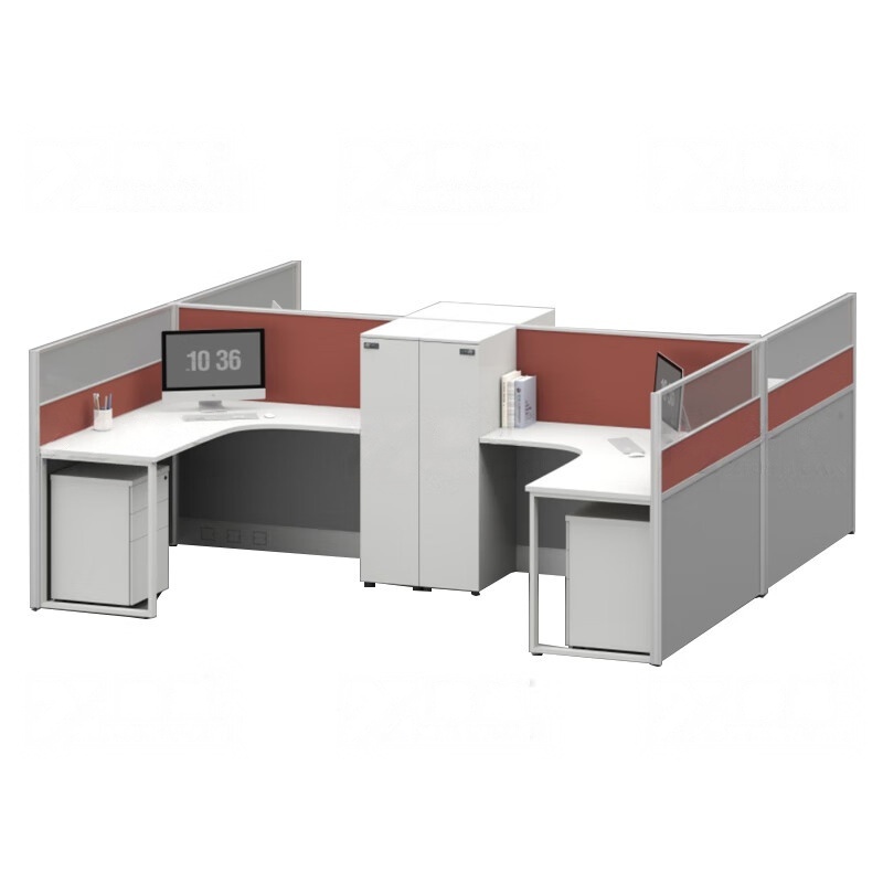 臻远 ZYGW-135 屏风工作卡位 干型四人位 3050*3100*1200mm （单位：组）