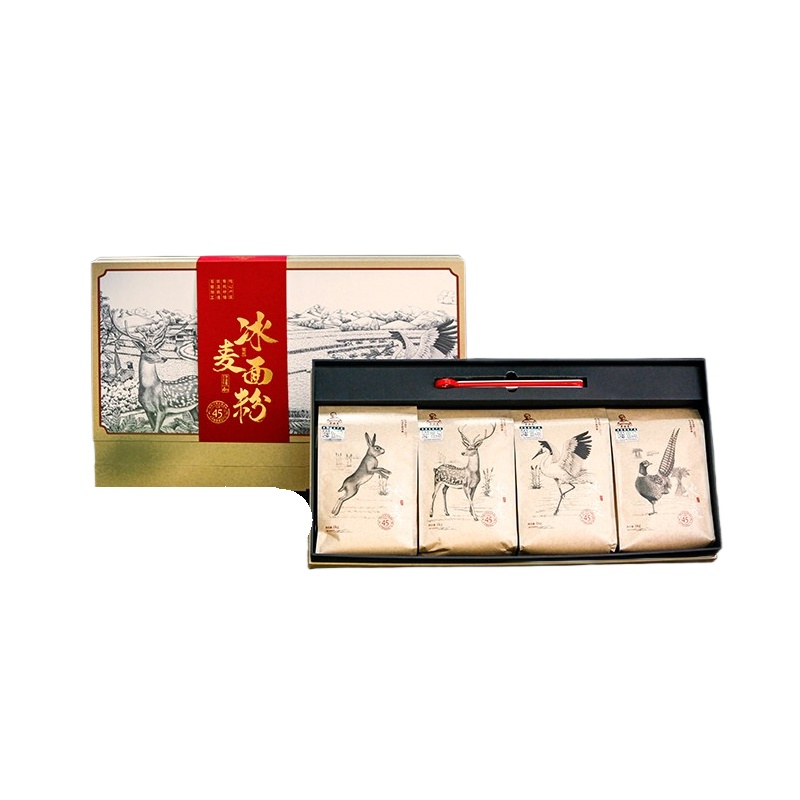 老关东（GD） 有机冰麦 全麦面粉礼盒 1kg/袋 4袋/盒 （单位：盒）