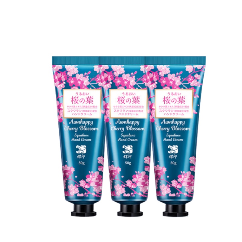 蝶印 樱花 角鲨烷护手霜 50g/支 3支/组 （单位：组）