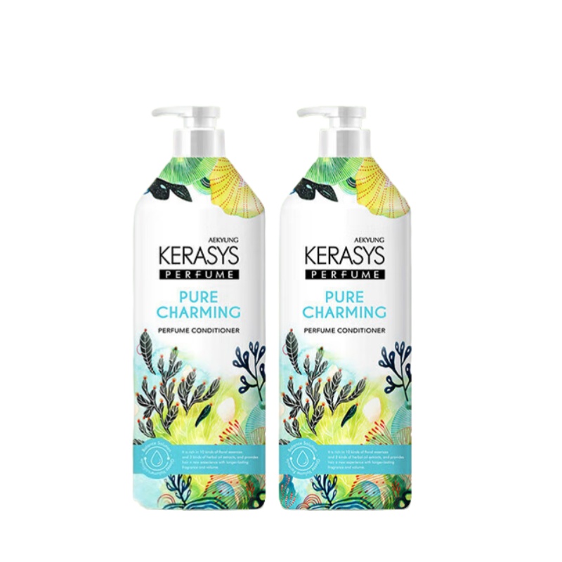 爱敬 清纯魅惑 科娜洗丝经典香氛护发素 600ml （单位：瓶） 绿色