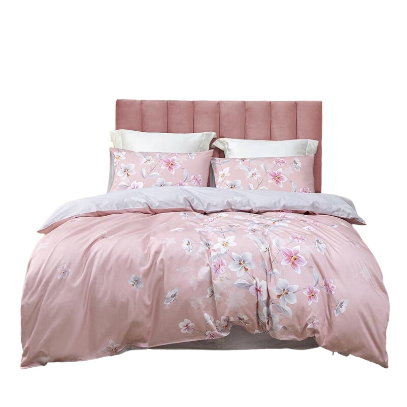 罗莱 TGAD0163-4 风沐幽兰全棉四件套 200*230cm （单位：套） 粉色