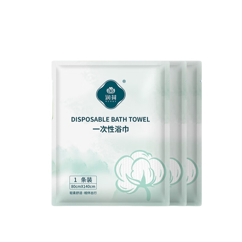 润荷 一次性 加大加厚便携浴巾 1片/包 3包/组 （单位：组）