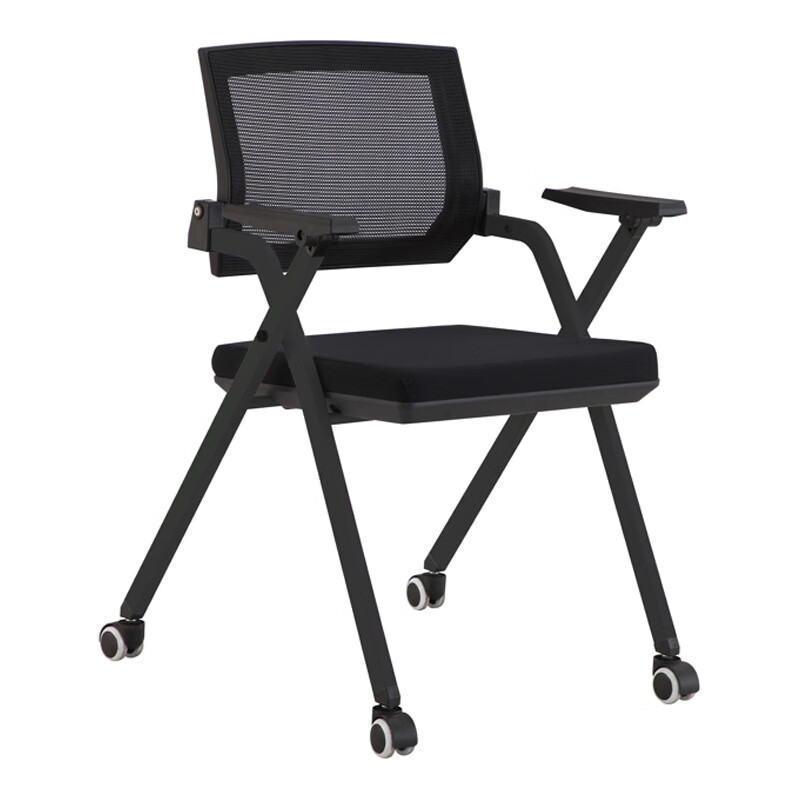 臻远 ZY5052813 折叠椅 含轮子 50*65*82cm （单位：把） 黑色