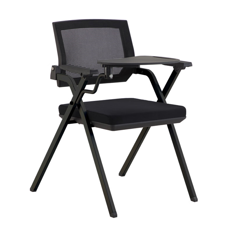 臻远 ZY5052814 折叠椅 含写字板 50*65*83cm （单位：把） 黑色