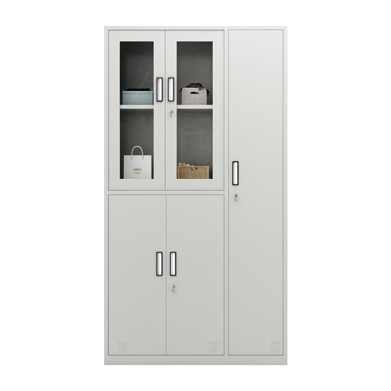 臻远 ZY-SY-17 铁皮五门更衣柜 97*42*180cm （单位：台） 灰白色