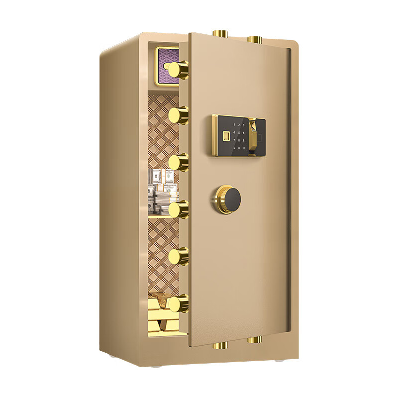 臻远 ZY-SY-275 全钢实心指纹款保险柜 52*48*100cm （单位：台） 金色