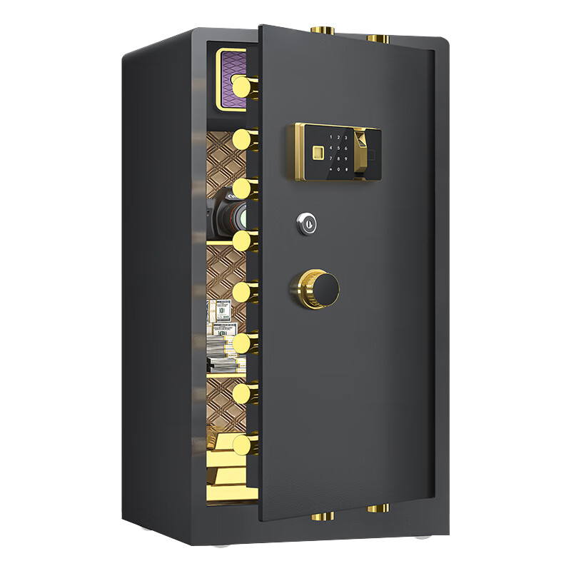 臻远 ZY-SY-277 全钢实心指纹款保险柜 65*58*150cm （单位：台） 黑色