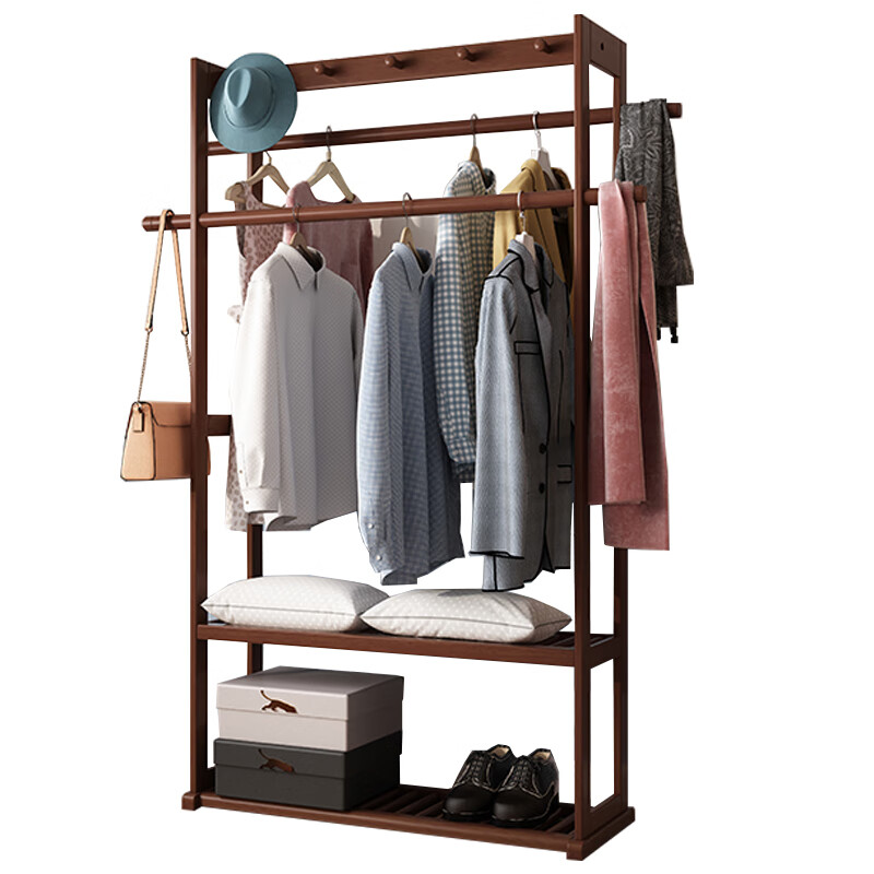 臻远 ZY5052284 落地衣架 67*36*173cm （单位：个） 胡桃色