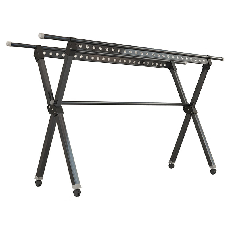 臻远 ZY5052291 铝合金伸缩衣架 130-230*67*125cm （单位：个） 黑色