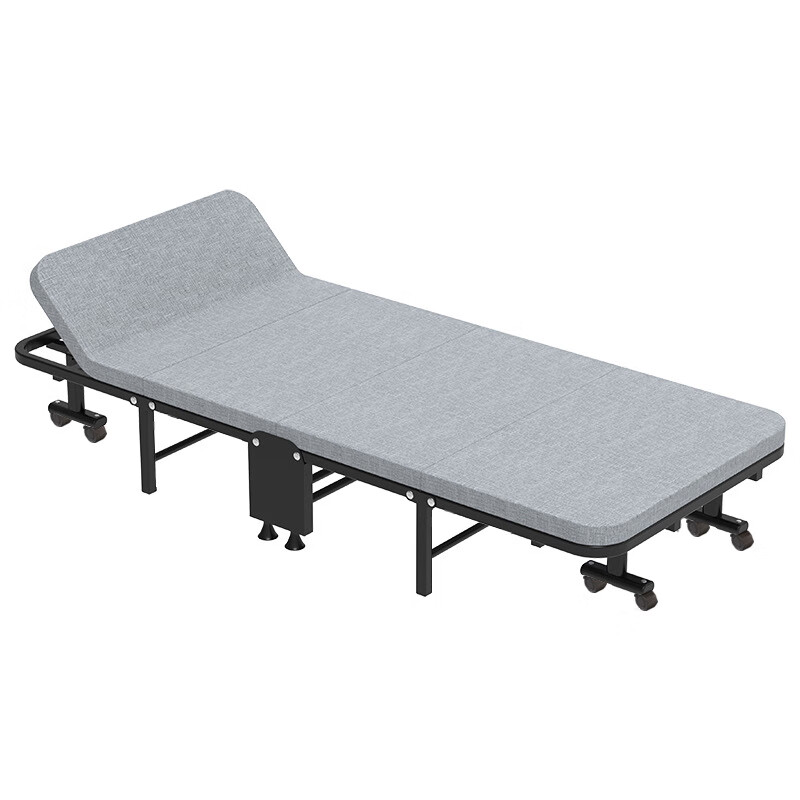 臻远 ZY5052214 单人折叠床 四折 床头可调节 190*60*28cm （单位：张） 灰色