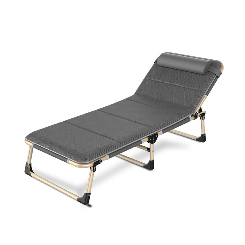 臻远 ZY5052225 折叠午休床躺椅 三脚 含透气垫 173*56*30cm （单位：张） 灰色