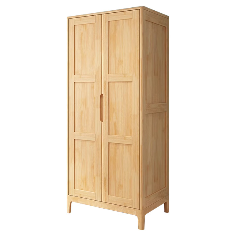 臻远 ZY5052601 二门实木衣柜 90*56*200cm （单位：台） 原木色