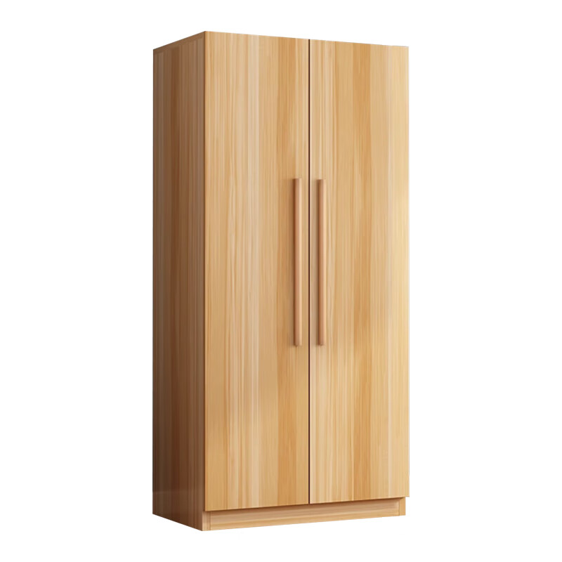 臻远 ZY5052604 双门木质衣柜 80*50*180cm （单位：台） 浅胡桃色