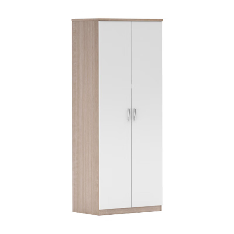 臻远 ZY5052609 公寓套房双门衣柜 80*50*200cm （单位：台） 柚木+暖白