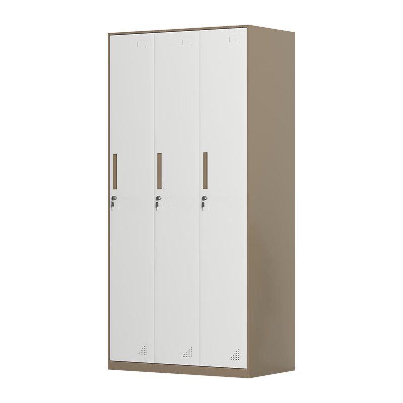臻远 ZY5061802 拆装三门更衣柜 90*50*185cm （单位：台） 咖白套色