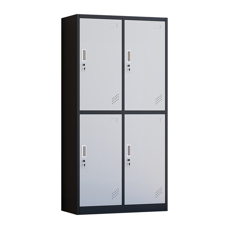 臻远 ZY5062002 铁皮更衣柜 四门 90*42*180cm （单位：台） 黑框白门