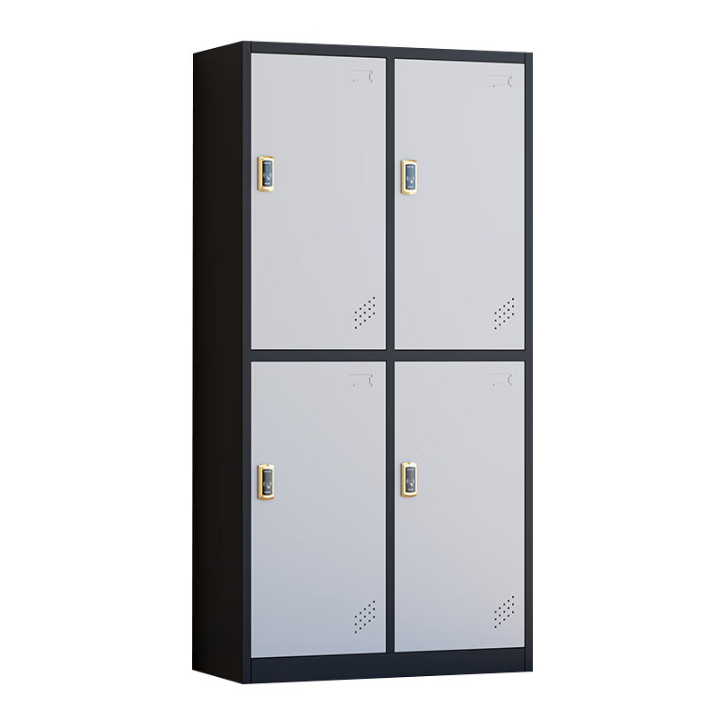 臻远 ZY5062022 铁皮更衣柜感应锁 四门 90*42*180cm （单位：台） 黑框白门