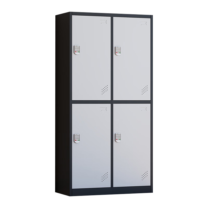 臻远 ZY5062034 铁皮更衣柜密码锁 四门 90*42*180cm （单位：台） 黑框白门